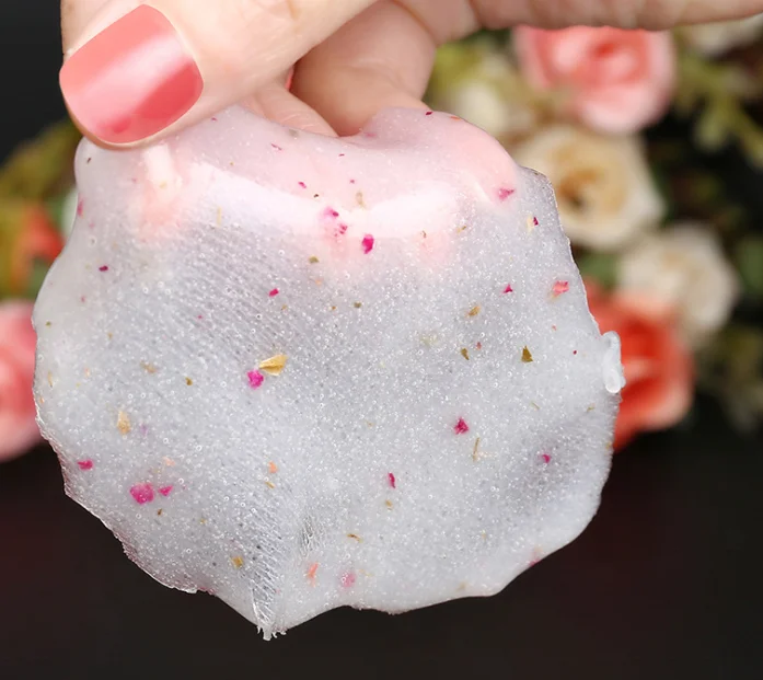 private label Natural Rose Petal Pink Face Jelly Whitening Peel Off Facial Soft Powder Mask