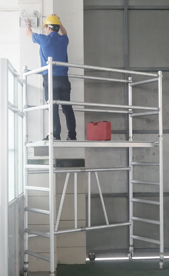 Factory Price 4m Working Height Mobile Aluminium Scaffold Scaffolding System