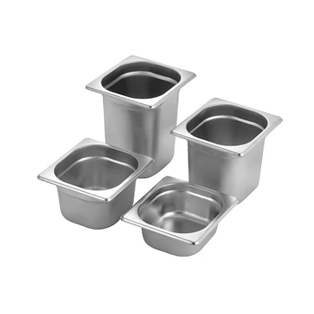 Factory 1/6 Size Hotel Restaurant Buffet Catering Equipment Stainless Steel 304 201 EU Anti Jam Gastronorm Container GN Pan