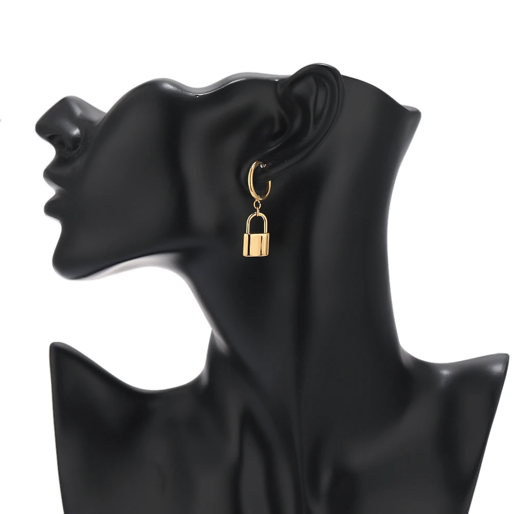 Stainless Steel Huggie Earrings Hooks With Loop Ear Post Jump Ring For