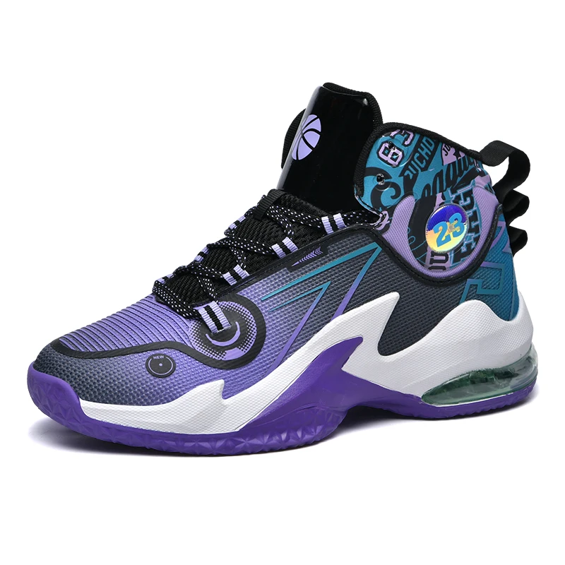 Breathable Mesh Men's Basketball Sneakers With Air Cushion - Oem