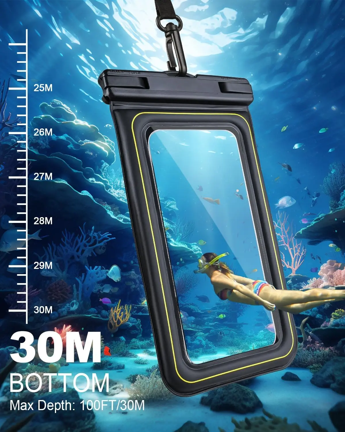 IP68 Dustproof waterproof Custom Large-Size Waterproof Mobile Phone Dry Bag Sponge-Filled Floating Water-Proof Pouch Universal