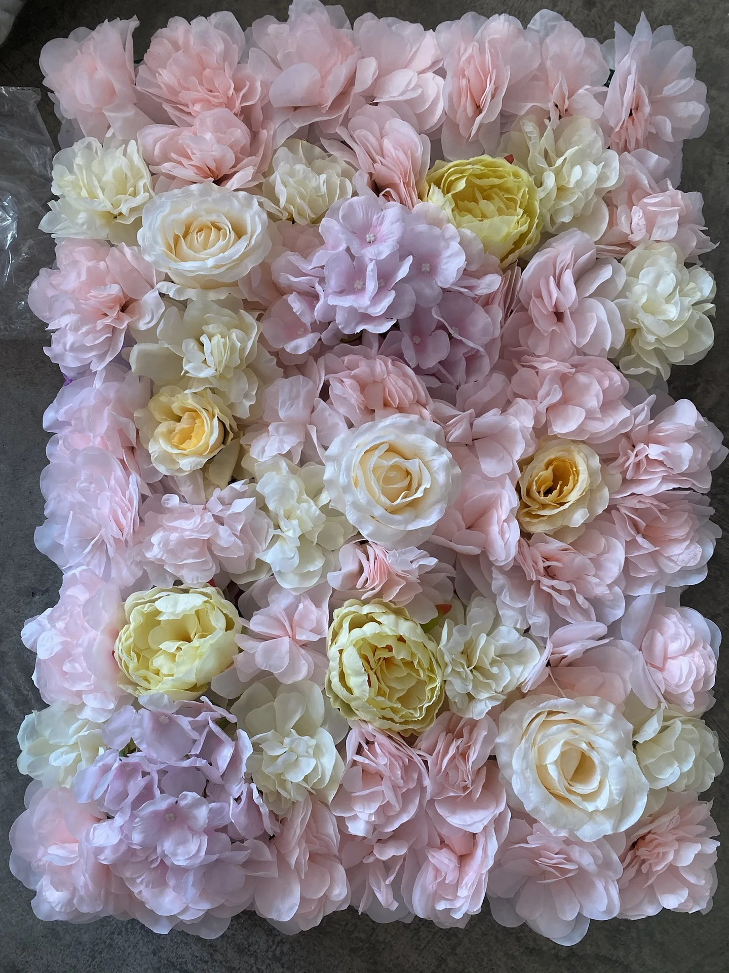 3d White Silk Rose Wall Panel Wedding Decor Roll Up Artificial Flower