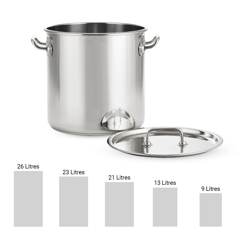 Large Capacity 30cm/12.7 Litres Stainless Steel Saucepan Single Handle Soup  Pot with Cover Soup 