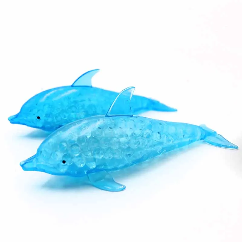 イルカとサメのビーズスクイーズストレスリリーフボールTPRアンチ