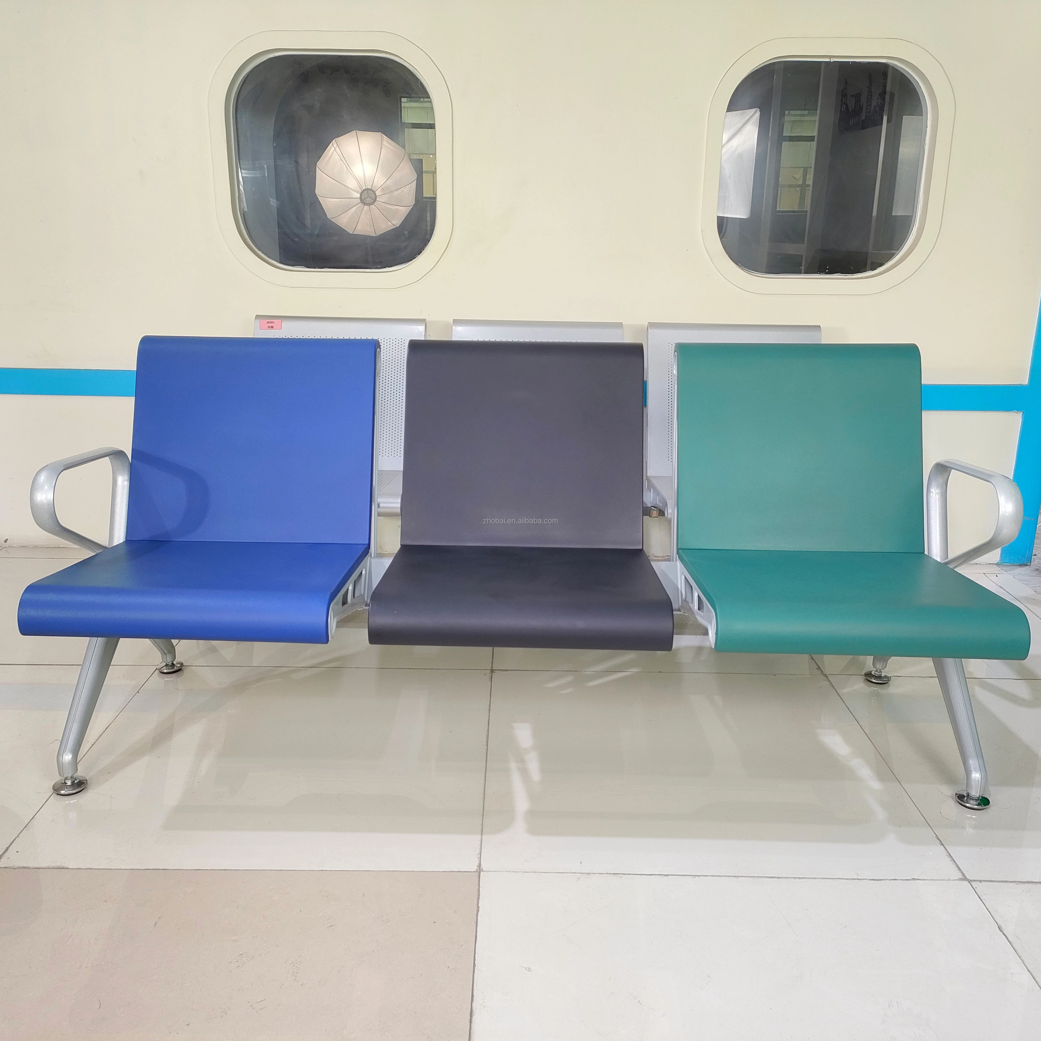 High Quality Customized 1 3 5-Seat PU Hospital Waiting Chairs Modern Design School Clinic Dental Office Eco-Friendly Durable 2