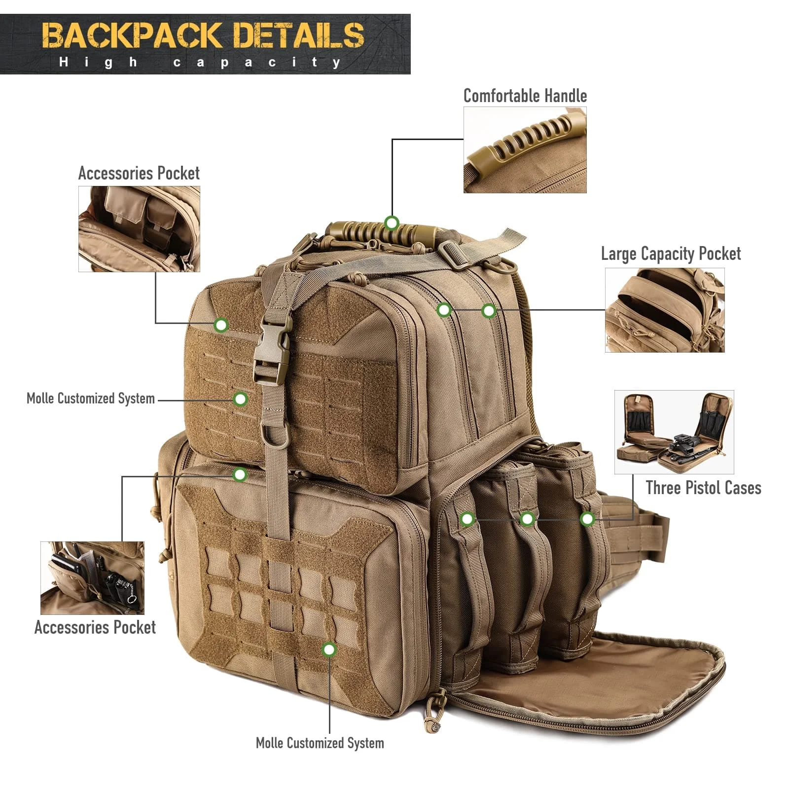 Wholesale Customized Tactical Range Backpack Bag For Outdoor Activities ...