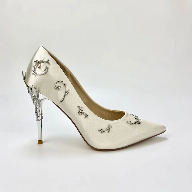 Custom Women Super High Strange Style Stiletto Heels Metal Decoration ...
