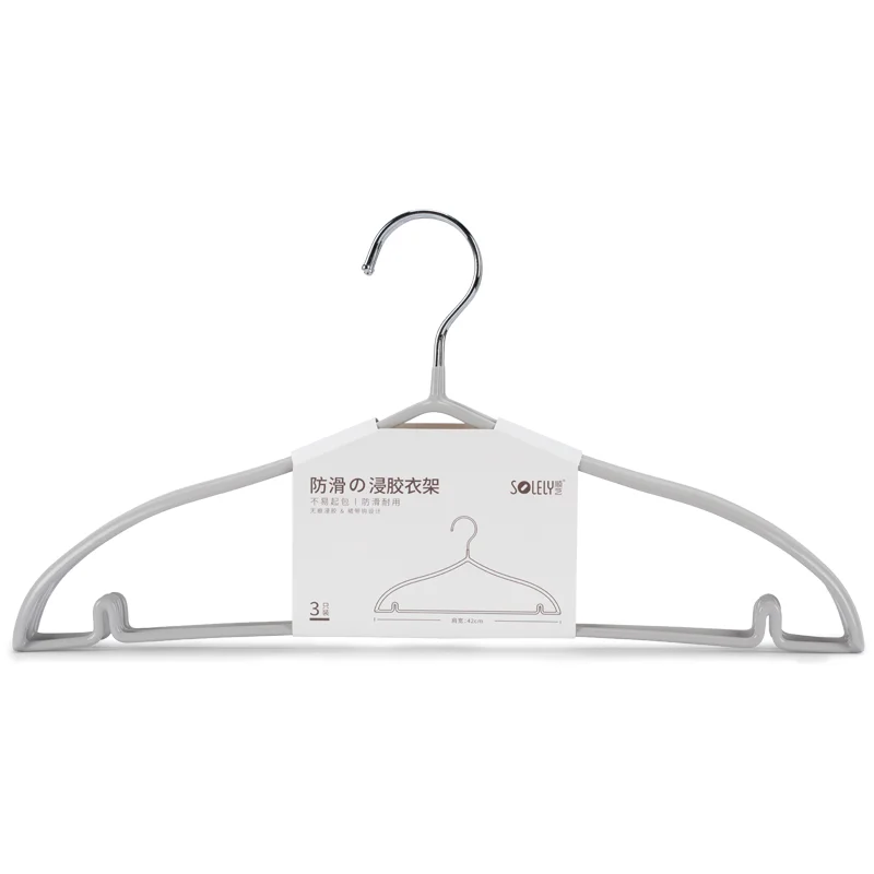 SOLELY Factory's Hot Sale  PVC Coated Simple Non-Slip Multi-Function Hanger Wardrobe Balcony Bathroom