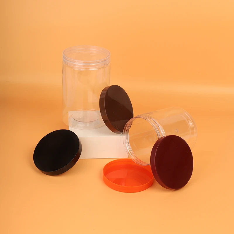 In Stock Clear Round Container Jar Pet 710ml 940ml Plastic Transparent Verified Suppliers