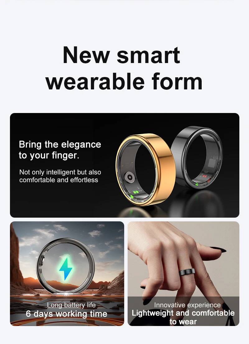 Chinese factory supplier supply 2024 R02 Smart Finger Ring With Charging Case Health Tracker Heart Rate Health Monitoring Monitoring Waterproof Sports Smart Rings - Buy Smart Finger Ring Smart Rings sports Smart Rings