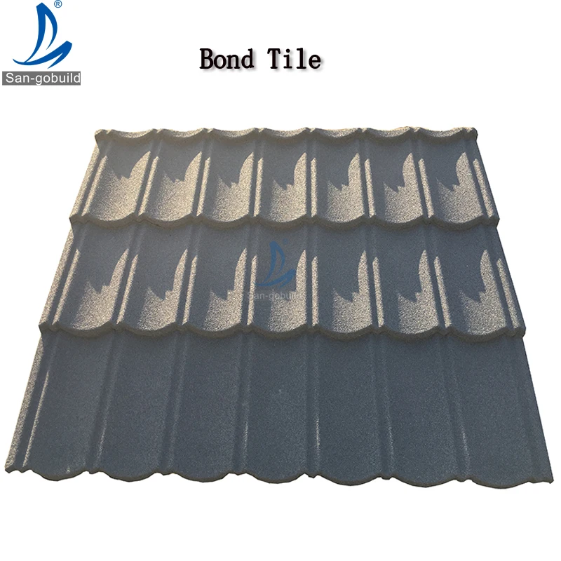 Nepal Granite Chips Coated Zinc Steel Euro Tiles Black Red Roofing Sheet Dealers Near Me for Pen Roofing