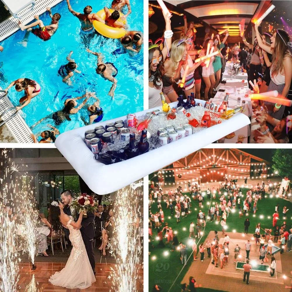 Inflatable Ice Serving Buffet Bar Salad Food Drink Tray Cooler Container for BBQ Picnic Party