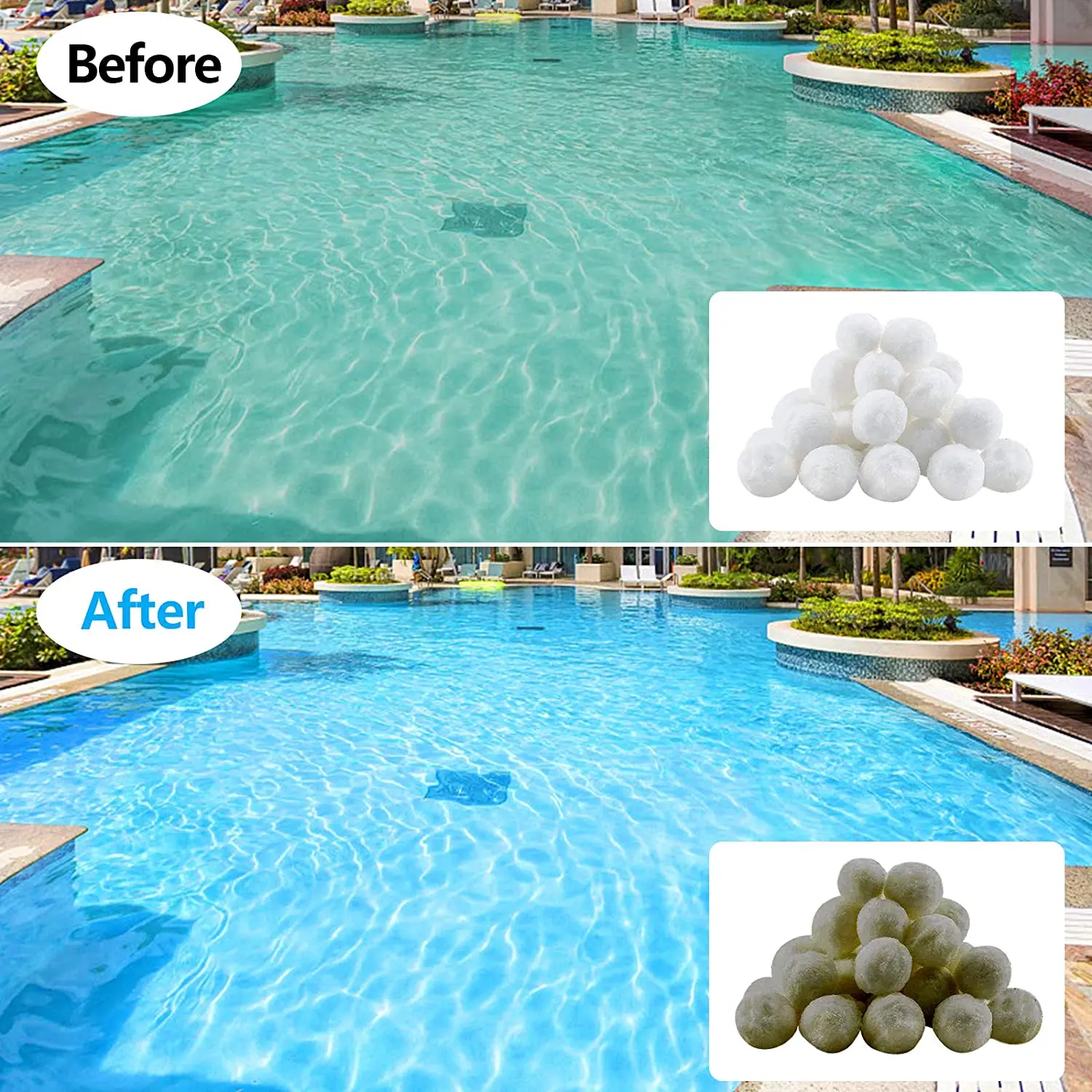 Oil Absorbing Scum Sand Filter Media Substitute Washable Polyester Filter Media Ball