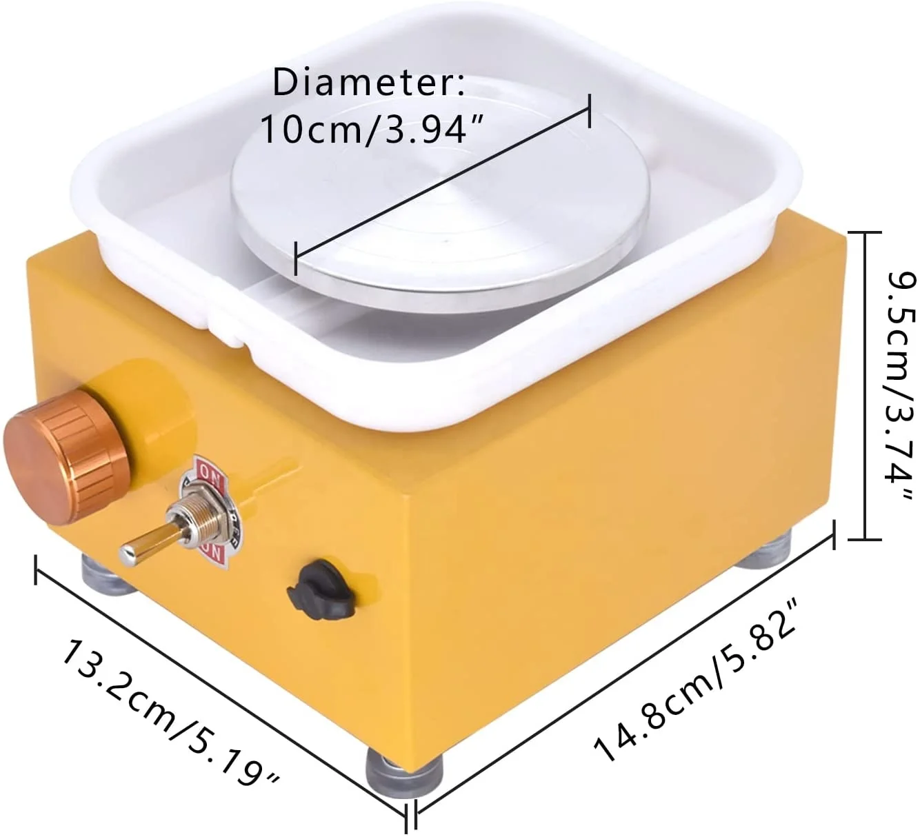 Mini Electric Pottery Wheel Machine With Removable Abs Basin10cm Pottery Plate Gift For Kids