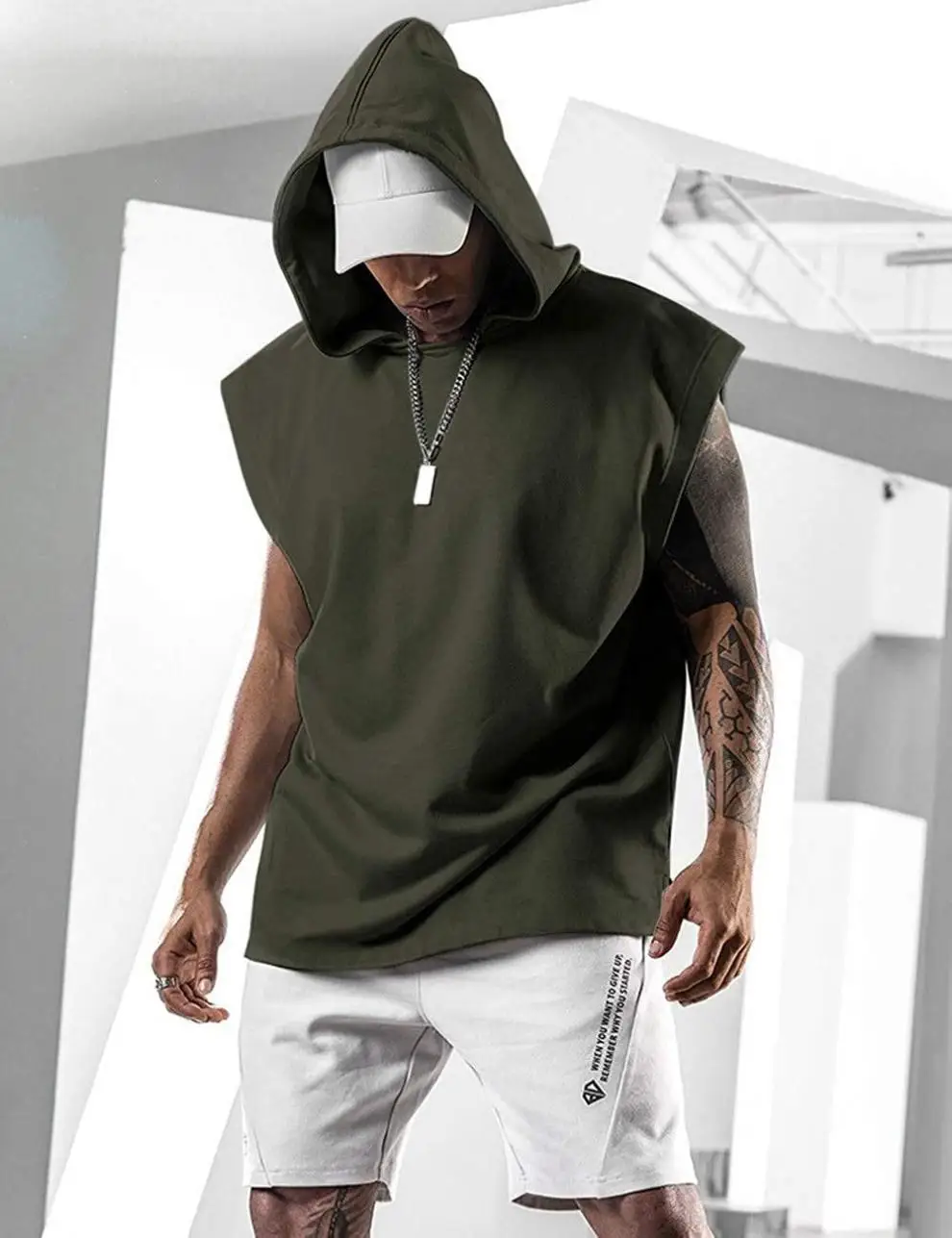 Factory In-stock Sleeveless Oversized Hoodies Pullover Sports ...