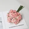 Oil painting of hydrangea in deep autumn pink