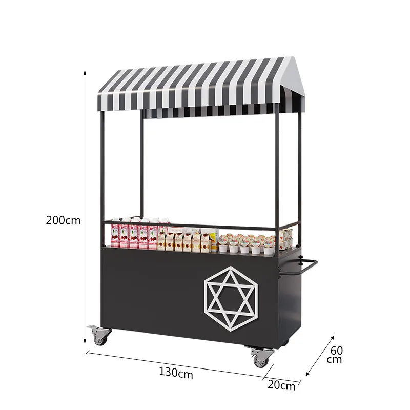 Metal Mobile Shop Counter - Portable Promotion Cart for Street Vendors ...