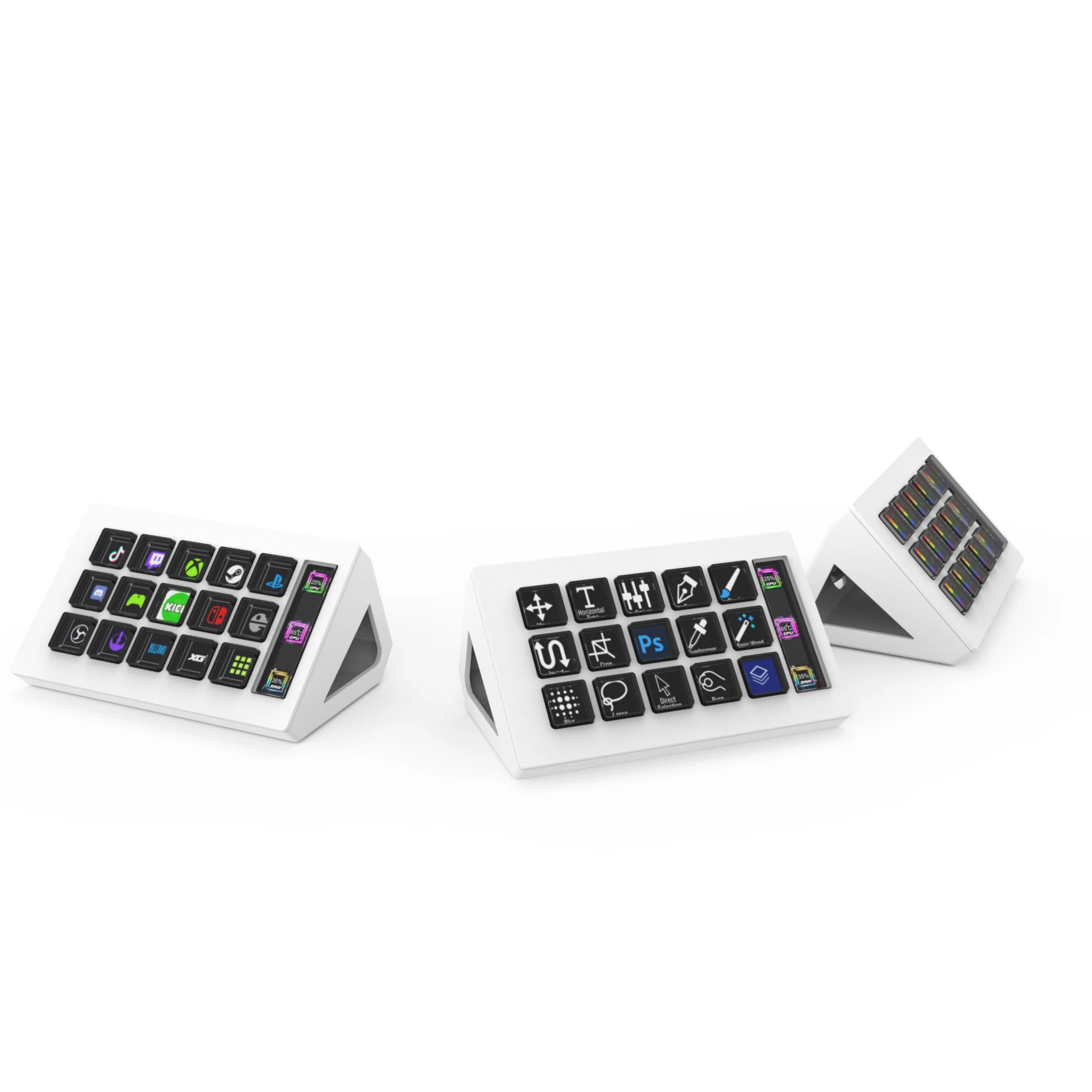 Controlador Stream Deck Macropad com 15 Teclas LCD para Edição de