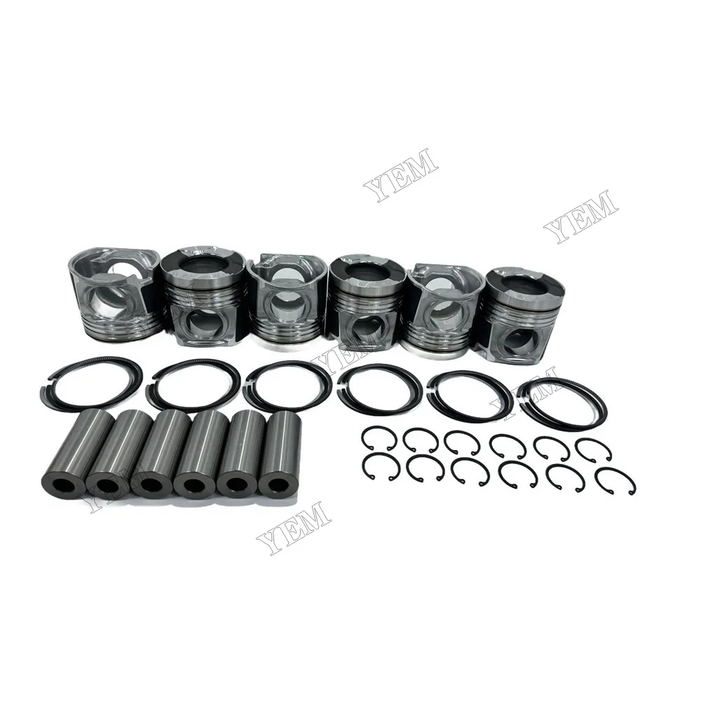 6UZ1 Engine Pistons Kit With Rings Set Fits for Isuzu Industrial Engine Parts 3