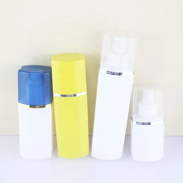 Factory Manufacturer customized logo lotion pump square white base sprayer HDPE disinfectant gel skincare plastic bottle