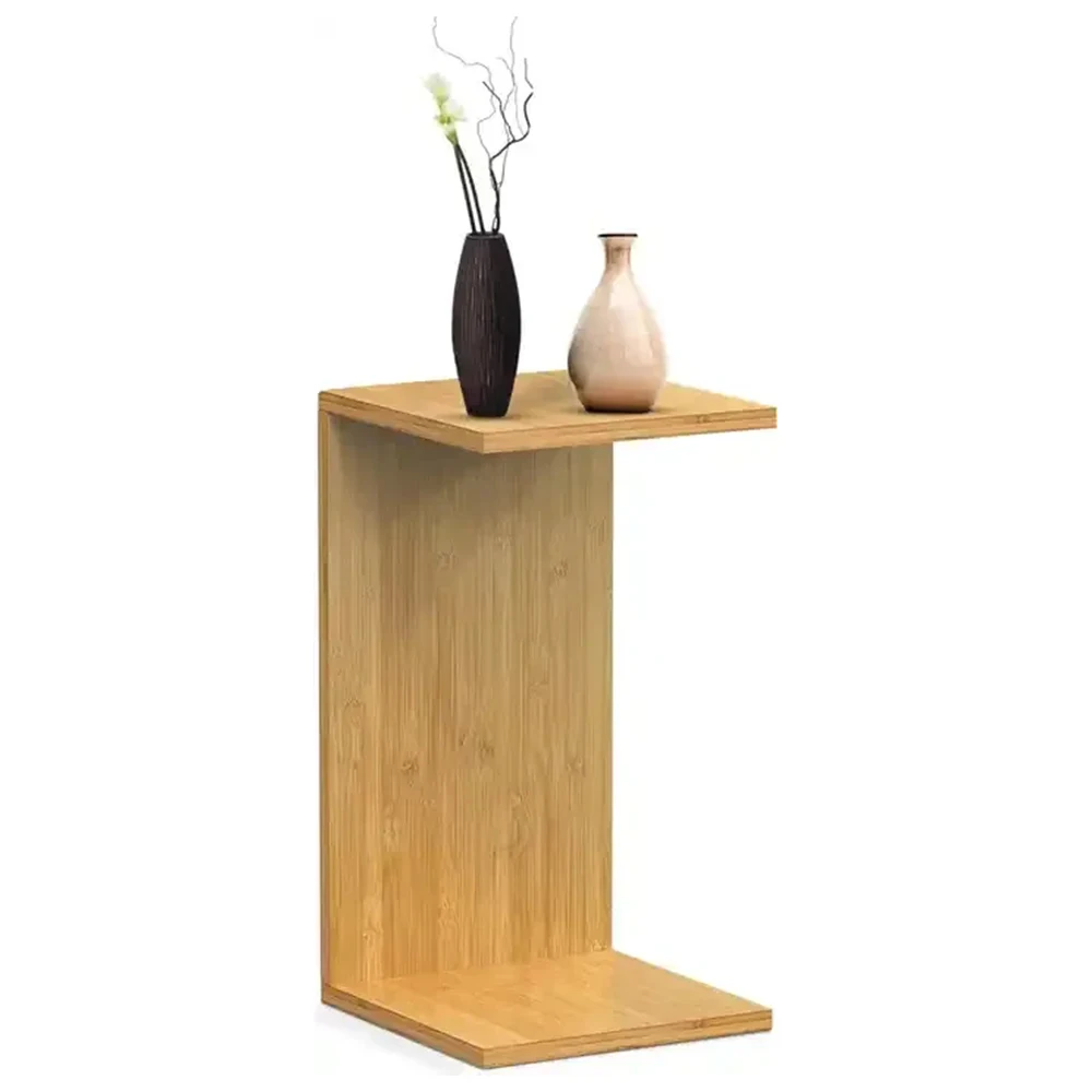 Cheap Price Simple Nordic Cheap square Living Room Natural Wood Black Small Sofa Side End Coffee Table