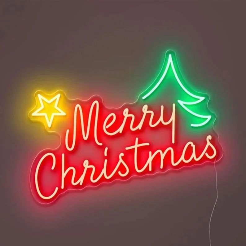 Custom Neon Flex Sign - Merry Christmas 2022 LED Neon Sign for