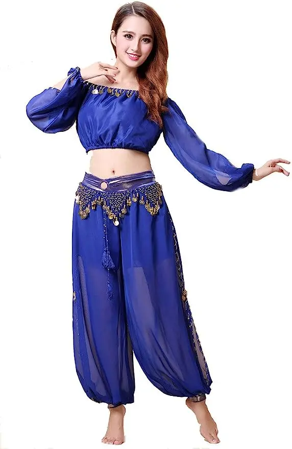 Renvena Pantaloni Da Donna Con Paillettes Per La Danza Del - Foto 11