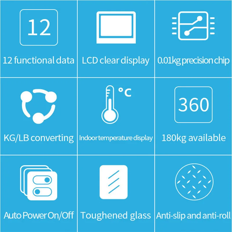 Smart Body Fat Scale Highly Accurate Bluetooth Digital Bathroom Body Composition Analyzer Measures Weight Body Fat