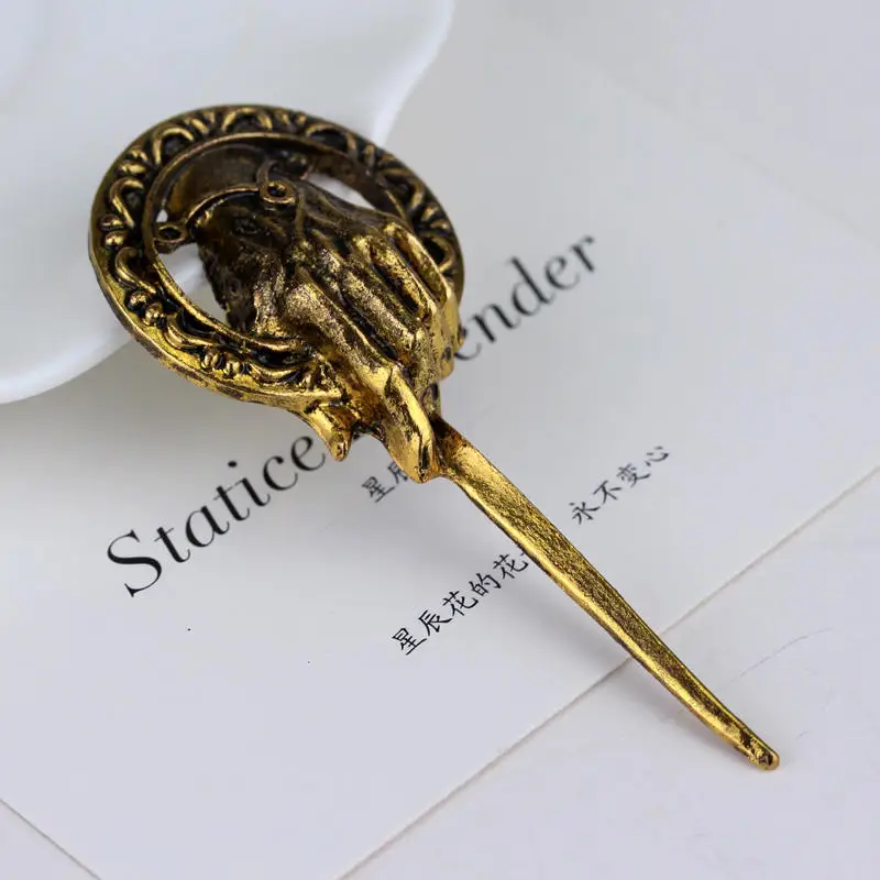 Broche Vintage Faite Main En Fil Laiton - Épée Unique, 3 Pouces