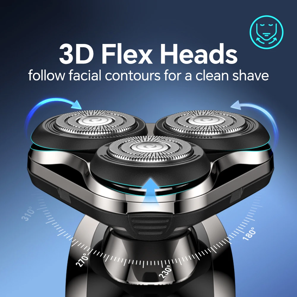Three-Blade Rotary Electric Shaver USB Powered Waterproof Floating Rotating Type-C Charging for Household RV Hotel Use manufacture