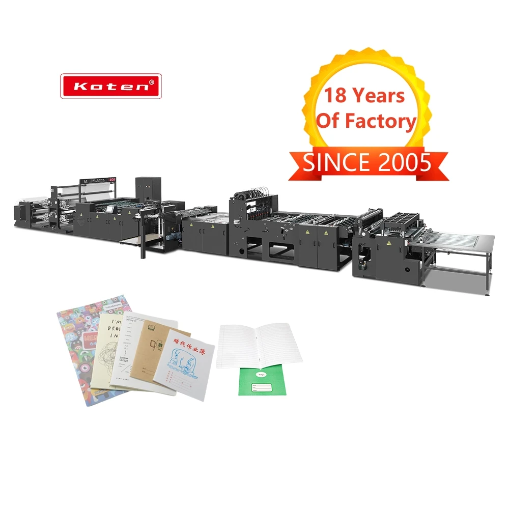 Automatic High Speed School Notebook Exercise Book Making Machine Production Line for Sale