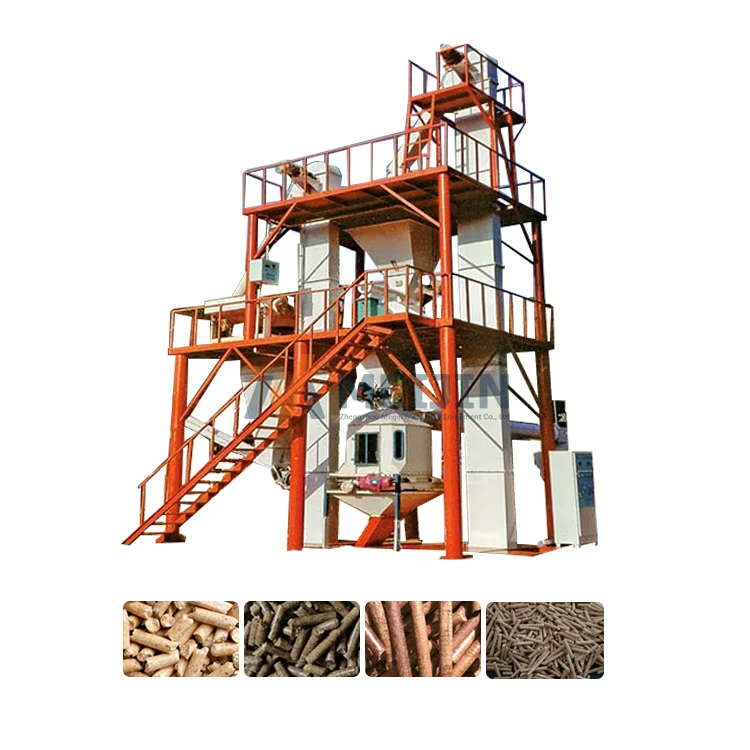 Customization Wood Shredder 5-6 ton/hour Biomass Pellet Machine Production Line Biomass Pellet Making Machine