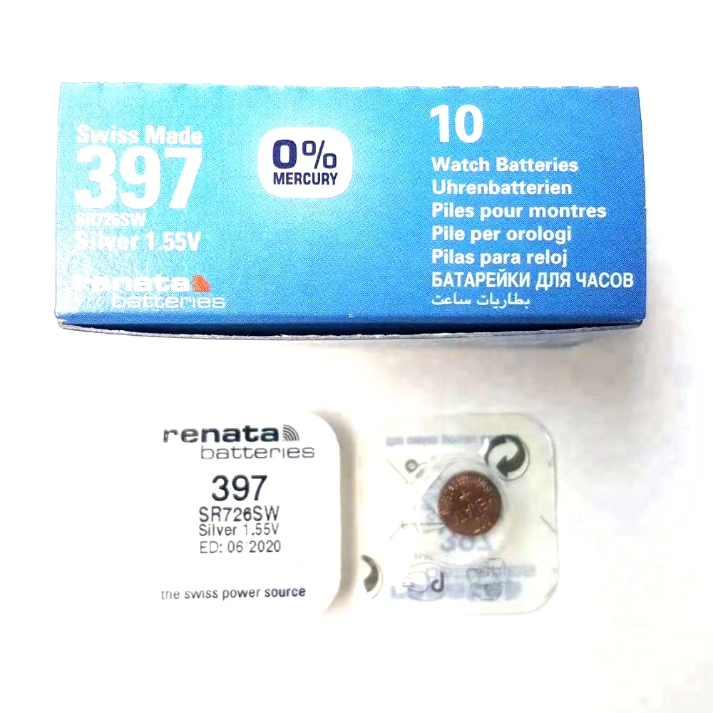레나타 실버 산화물 시계 배터리용 10개 레나타 362 721 배터리용 362 SR721SW 721 1.55V