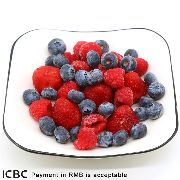 IQF Mixed Berry Raspberry /strawberry /blackberry /blueberry Whole Iqf Mix Berry Frozen Fruits  Frozen Whole Berries