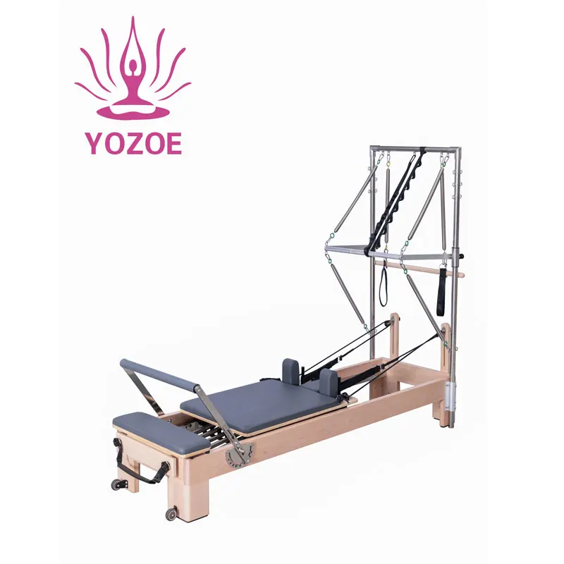 Pilates Reformer Folding Equipment Oak Maple Beech Wood Gym Fitness ...