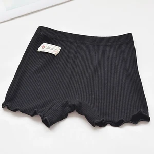 WEN Summer Girls' Safety Pants Anti Tarnish Children's Three-point Pants With Crotch Bottoms Threaded Baby Shorts