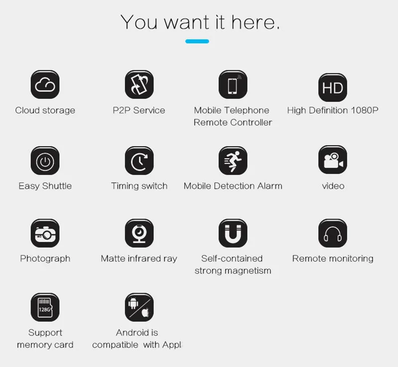 IP мини-камера 2019 Горячая безопасность ночное видение Обнаружение движения видео DVR видеокамера A12 1080P HD камера для дома дронов