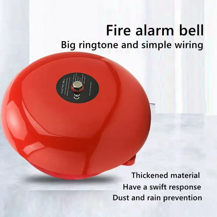 2024 Summer Factory 24V Fire Alarm Bell Ring Duralumin Big Tone and Simple Wiring Outdoor Sound Electric Conventional Type