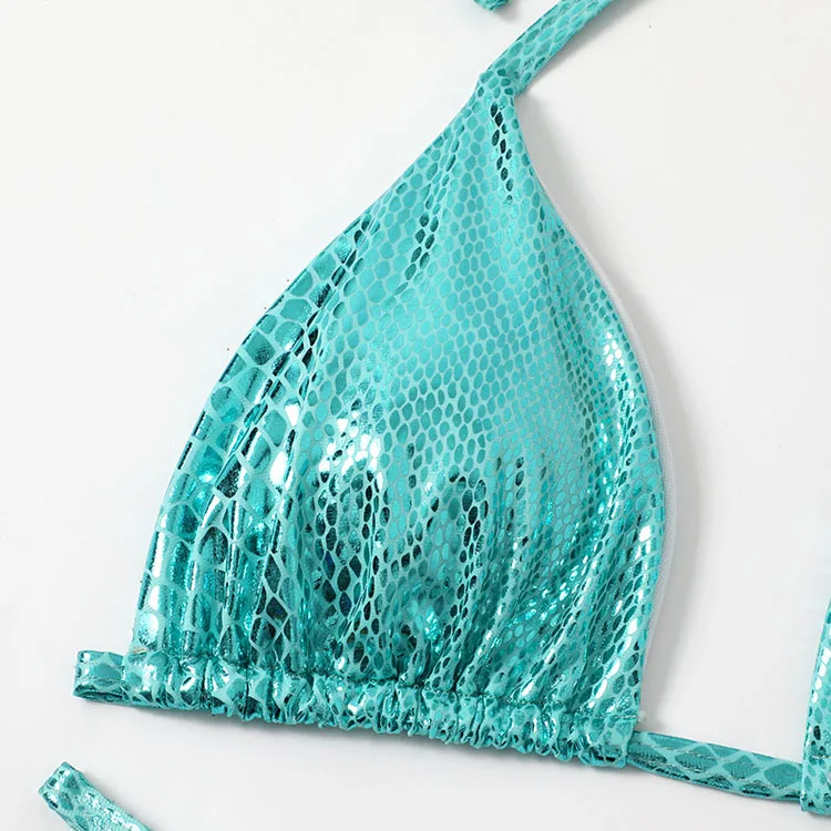 2023 Blue Special Fabric Micro Bikinis Sexy Lady Swimwear Diamond