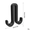Black narrow double hook