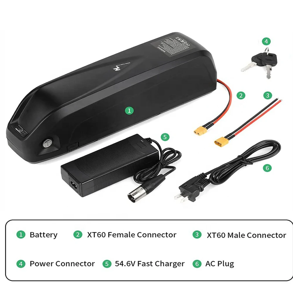 G80 хайлон 28AH 21AH 17.5AH, фара для электровелосипеда в батарея 52V 48V 36V аккумуляторная батарея для 200-1500W Bafang voilamart AW Ancheer и прочие двигатели