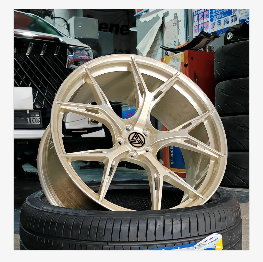 XINLAI Hot 1 Piece Deep Concave Forged Brushed Polished 5x120 5x112 5x114.3 18 19 20 21 22 Inch Wheel for Racing Car Wheel - Image 1