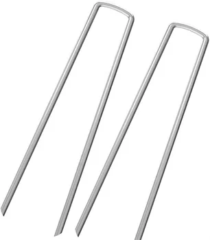 Galvanized Fabric Edging Pins U Shaped Garden Stakes Ground Landscape Sod Staple