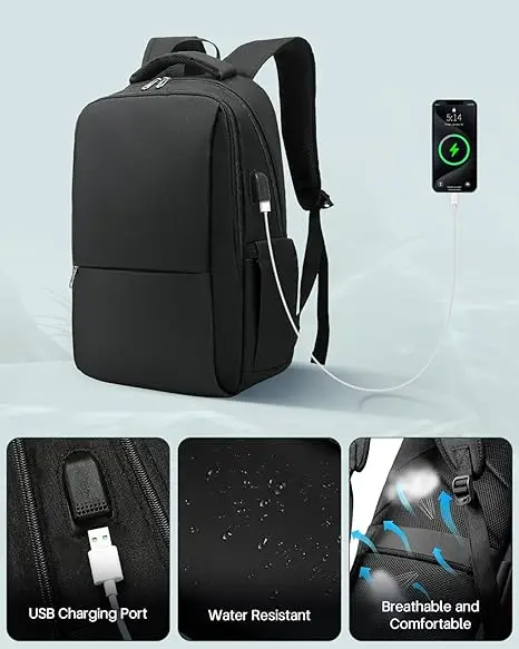 product water repellent laptop backpack notebooks unisex polyester lining zipper work school outdoor travel camping lbx0107 3-29