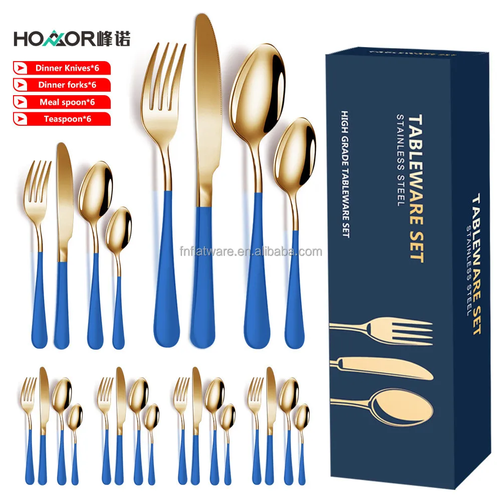 Elegant Wedding Gold Cutlery Set Cutlery Sets Luxury High Quality
