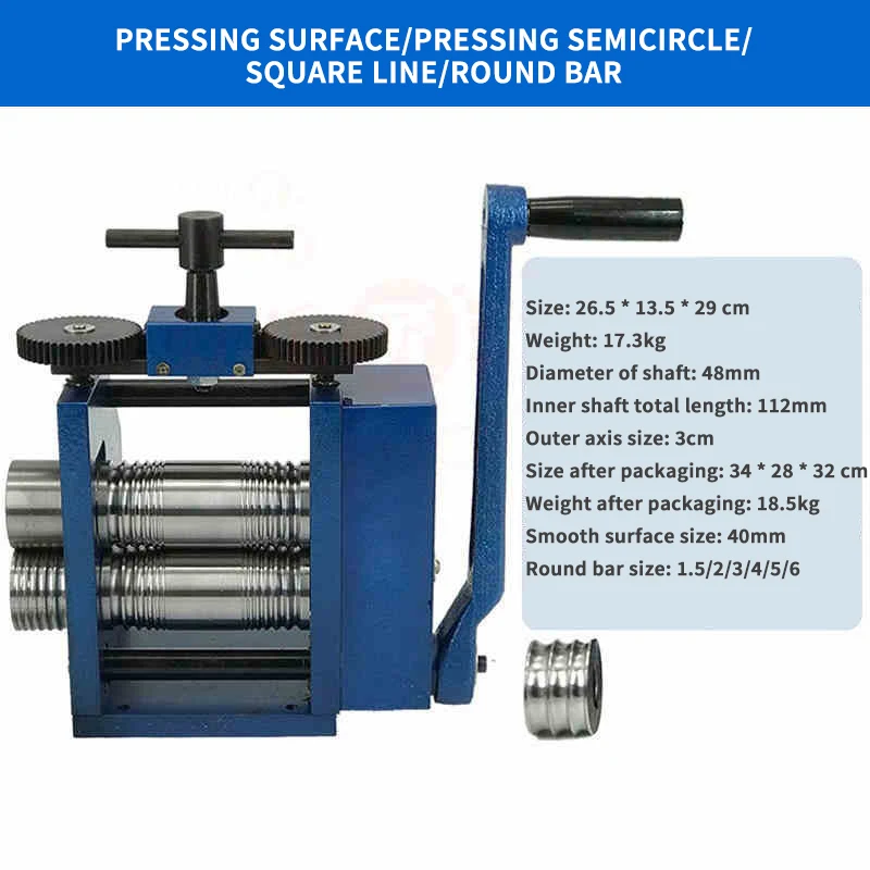Hand Mini-tablet-press-machine Gold Jewelry Sheet Pressing Machine Bracelet Making Machine  Rolling Mill Jewelry Tools Equipment
