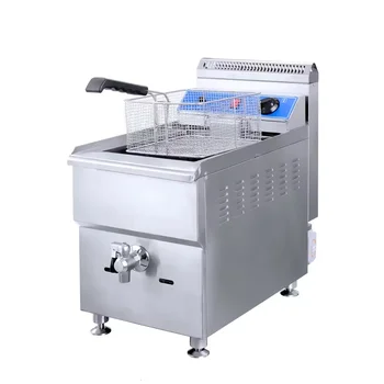 Commercial kitchen deep fryer With smoke outlet deep fryer basket Customizable wheels and carts Deep fryer gas