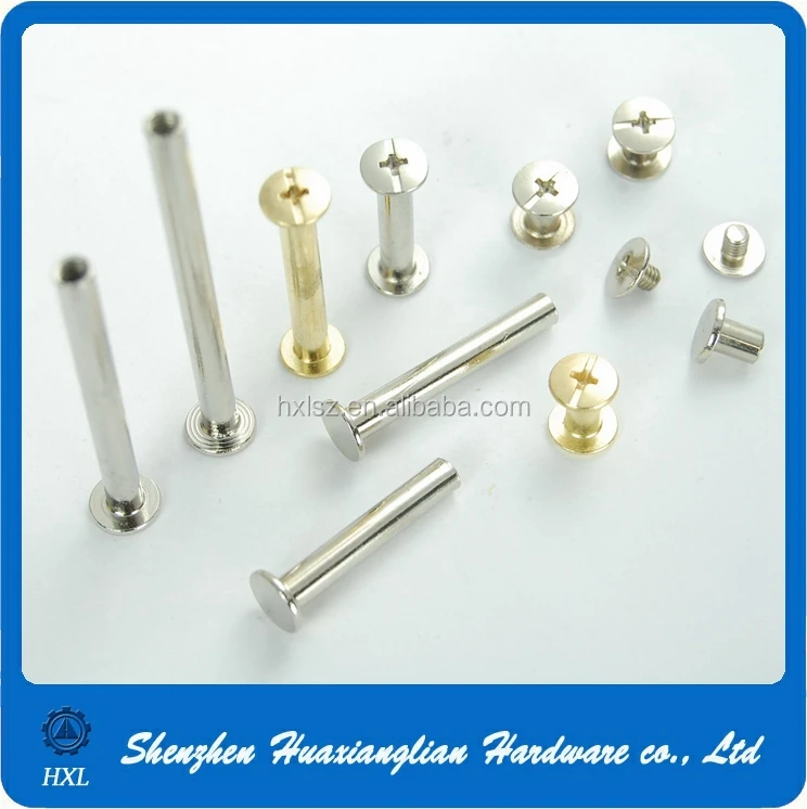 White Black Plastic Snap Clips & Chicago Screws for Book Binding