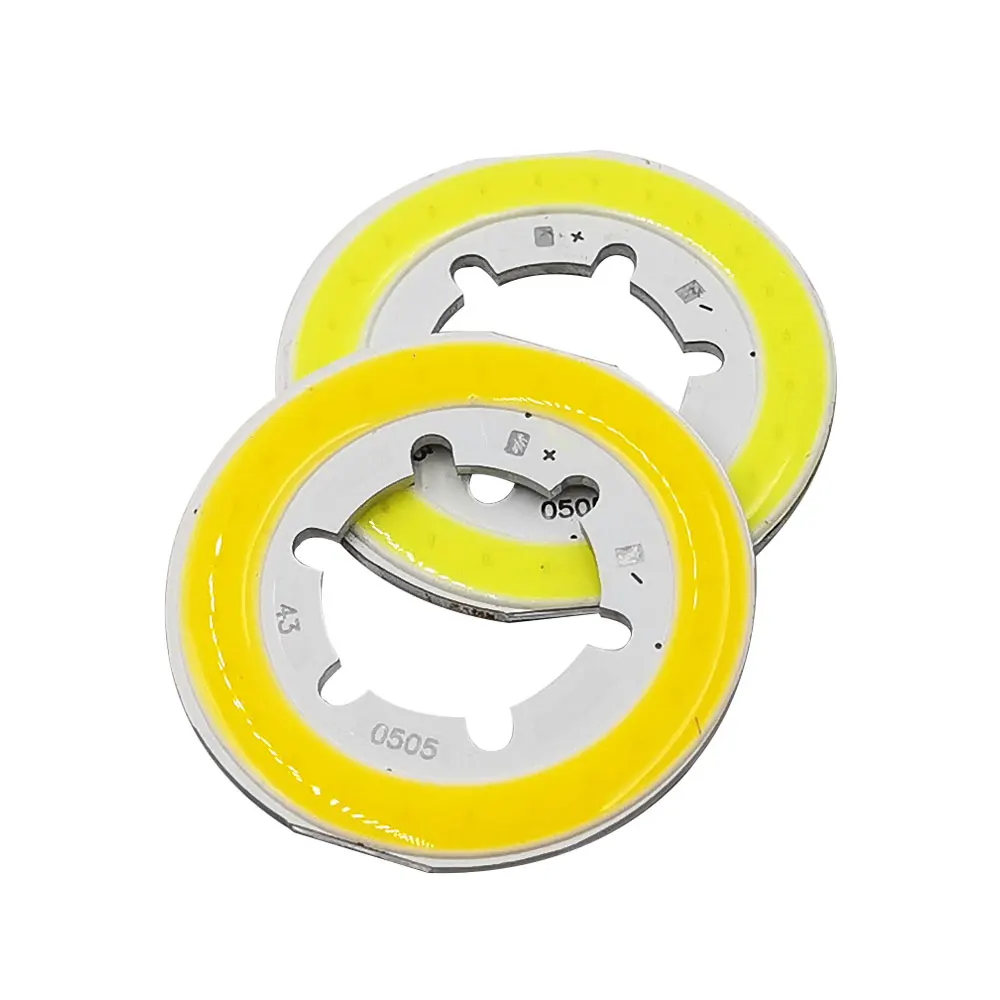 43mm Round COB LED Ring Light Chip for Flashlight Work Lamps Decoration Lighting 3W 5W 7W 10W LED Bulb Warm Day Cold White